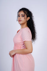 Tiered Eyelet Maxi Dress