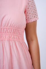 Tiered Eyelet Maxi Dress